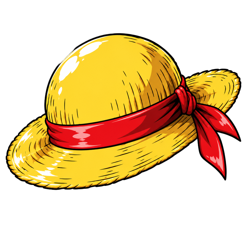 Straw hat sticker