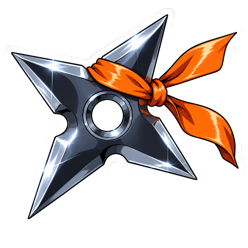 Ninja shuriken sticker